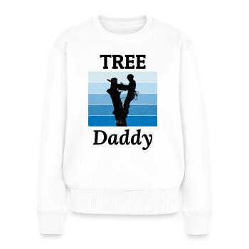 Arborist Papa Baum Kletterer Arboriculture Blauer Himmel - Frauen Premium Bio Pullover - Weiß - Vorne - Julia (174cm)