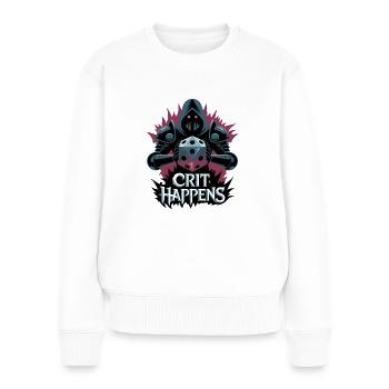 Kritisches Kriterium passiert - Frauen Premium Bio Pullover - Weiß - Vorne - Julia (174cm)