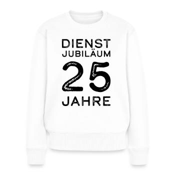 Dienstjubiläum 25 Jahre Firmenjubiläum Geschenk - Frauen Premium Bio Pullover - Weiß - Vorne - Julia (174cm)