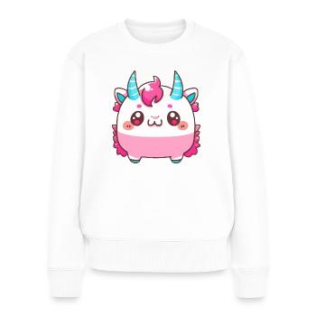 Cute Little Vampire Unicorn Monster Comic Style - Women's Premium Organic Jumper - white - Front - Julia (174cm)