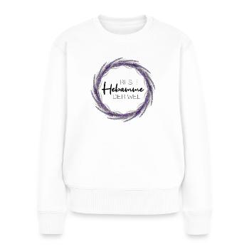 Beste Hebamme der Welt - Frauen Premium Bio Pullover - Weiß - Vorne - Julia (174cm)