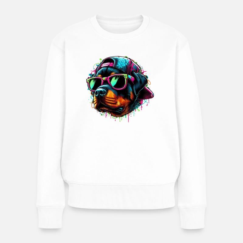 Rottweiler Grafitti Keep Cool - Women's Premium Organic Jumper - white