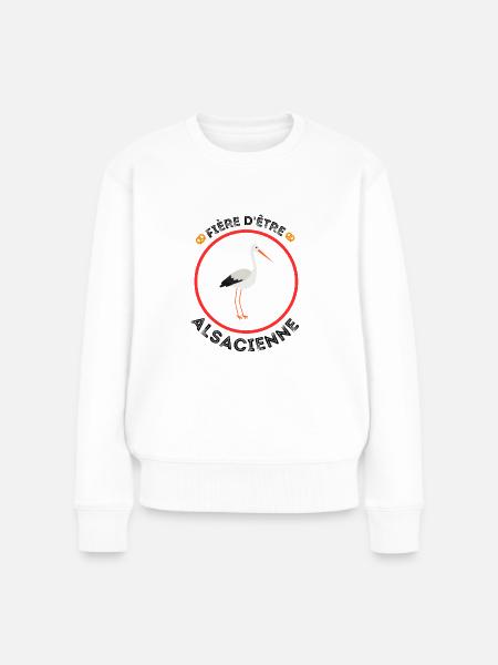 Fière d'être Alsacienne - Pull Premium bio Femme - blanc