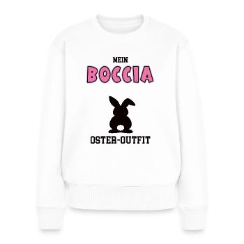 Boccia Oster Outfit Ostergeschenk Bocciaspielerin - Frauen Premium Bio Pullover - Weiß - Vorne - Julia (174cm)
