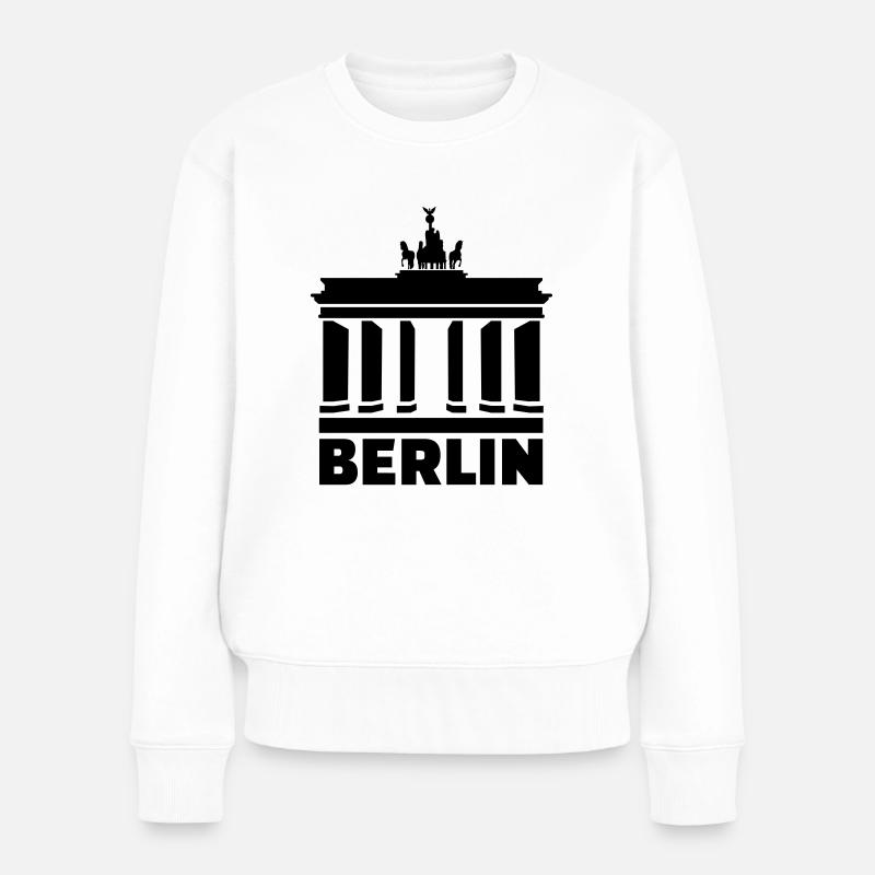 Berlin - Frauen Premium Bio Pullover - Weiß