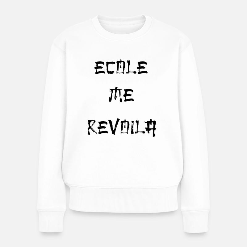 DIE SCHULE IST ZURÜCK - Frauen Premium Bio Pullover - Weiß