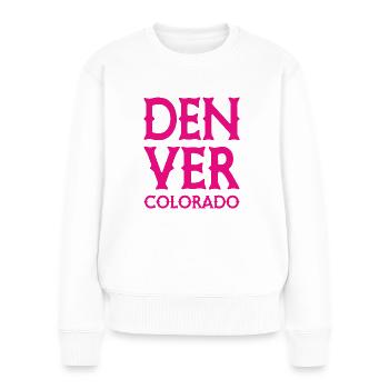 Denver - Colorado - États-Unis d’Amérique - États-Unis - Pull Premium bio Femme - blanc - Devant - Julia (174cm)