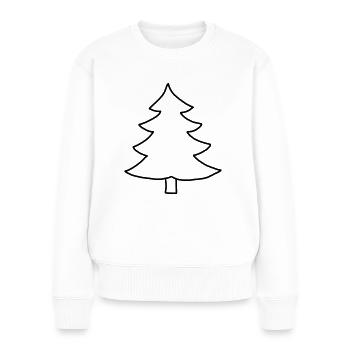 Fir tree drawing - Women's Premium Organic Jumper - white - Front - Julia (174cm)
