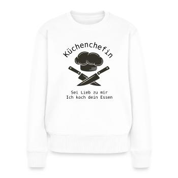 Küchenchefin - Frauen Premium Bio Pullover - Weiß - Vorne - Julia (174cm)