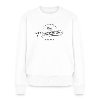 Der Nougat von Montélimar - Frankreich - Frauen Premium Bio Pullover - Weiß - Vorne - Julia (174cm)