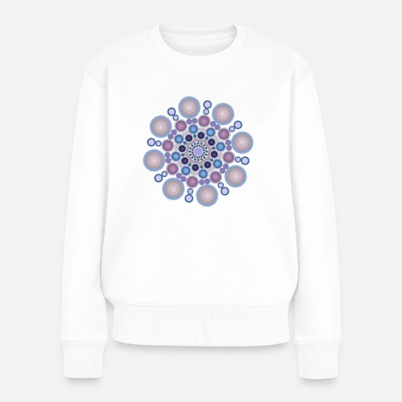 Dot Mandala Design - Frauen Premium Bio Pullover - Weiß