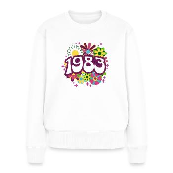 Fête Anniversaire Femme 1983 40 Ans Anniversaire - Pull Premium bio Femme - blanc - Devant - Julia (174cm)