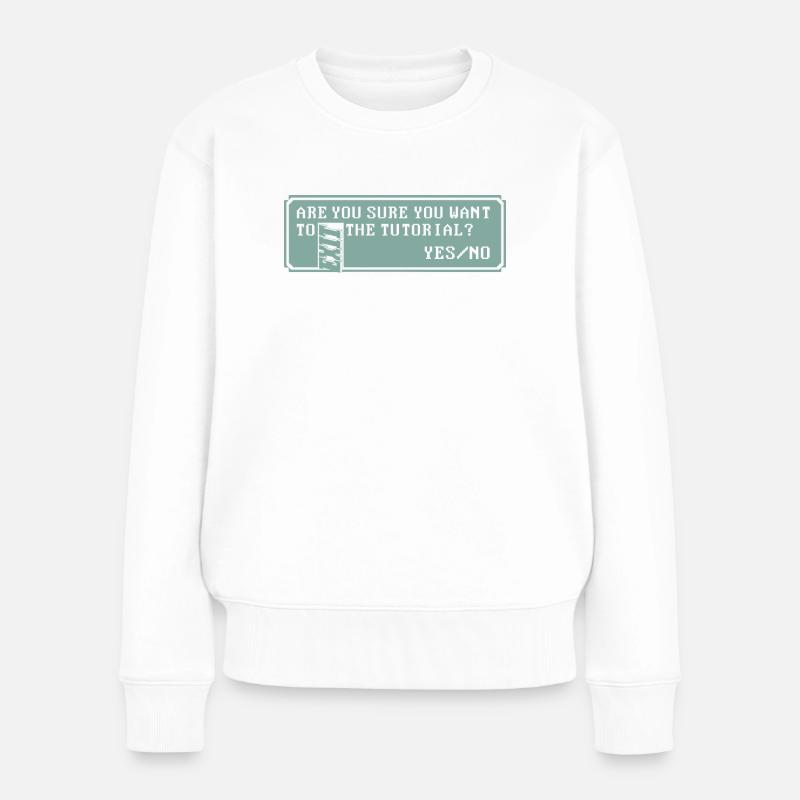 TUTORIUM - Frauen Premium Bio Pullover - Weiß