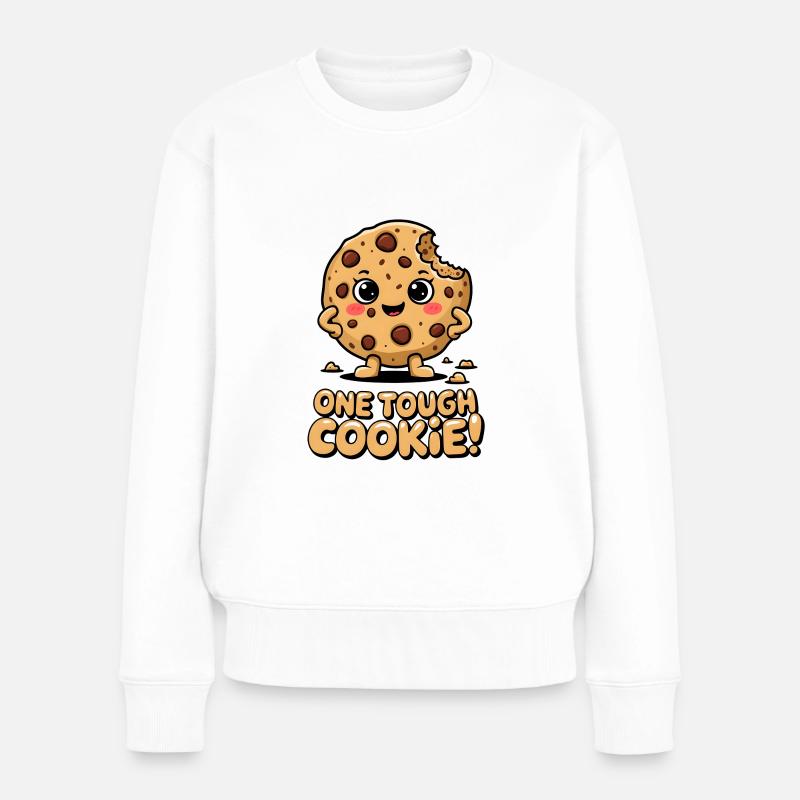 Ein harter Keks! - Frauen Premium Bio Pullover - Weiß