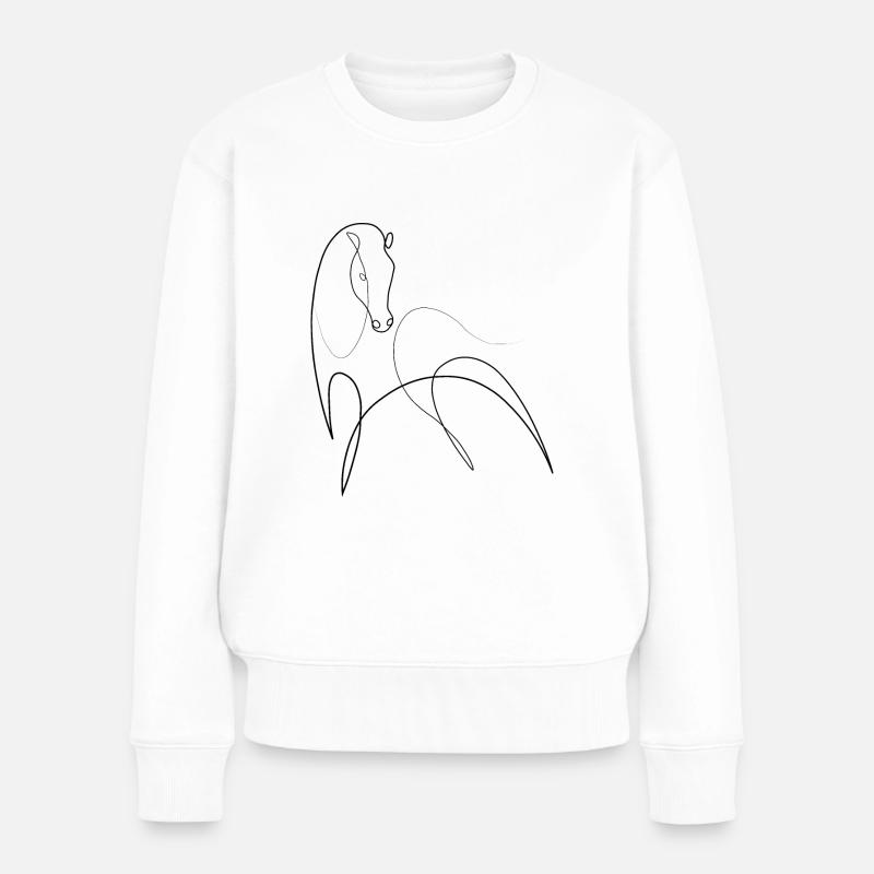 Cheval - Pull Premium bio Femme - blanc