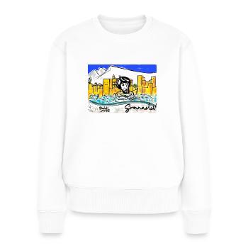 HISTORY OF GRANADA - Women's Premium Organic Jumper - white - Front - Julia (174cm)