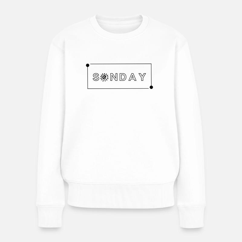 Sonday and lovelyday - Frauen Premium Bio Pullover - Weiß