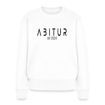 Abitur 2024 - Frauen Premium Bio Pullover - Weiß - Vorne - Julia (174cm)