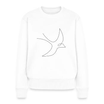 one line drawing - bird - Women's Premium Organic Jumper - white - Front - Julia (174cm)