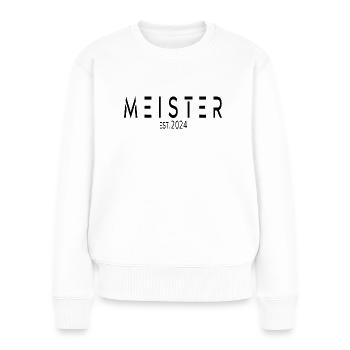 Meister EST. 2024 - Frauen Premium Bio Pullover - Weiß - Vorne - Julia (174cm)