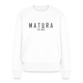 Matura EST. 2023 - Frauen Premium Bio Pullover - Weiß - Vorne - Julia (174cm)