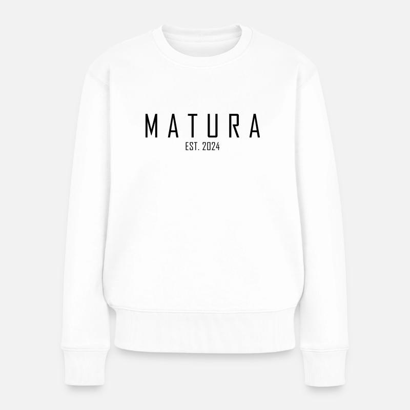 Matura EST. 2024 - Frauen Premium Bio Pullover - Weiß