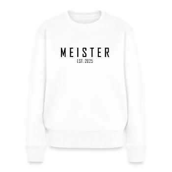 Meister EST. 2025 - Frauen Premium Bio Pullover - Weiß - Vorne - Julia (174cm)