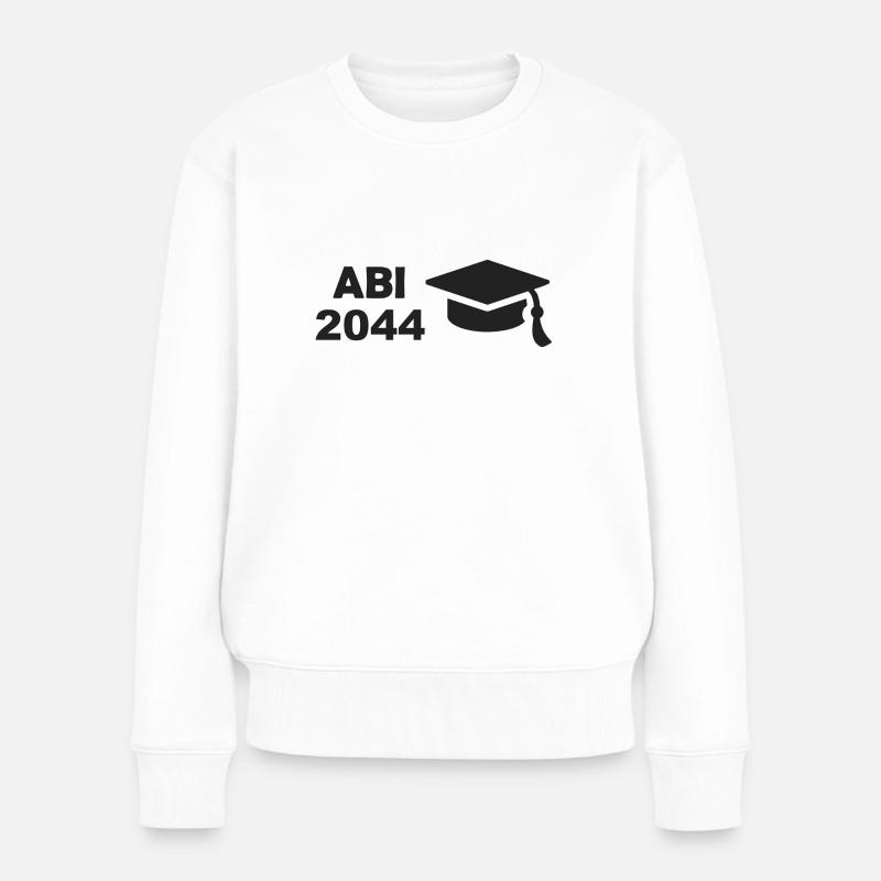 Abitur - Frauen Premium Bio Pullover - Weiß