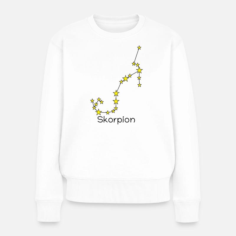 Sternzeichen Skorpion - Frauen Premium Bio Pullover - Weiß