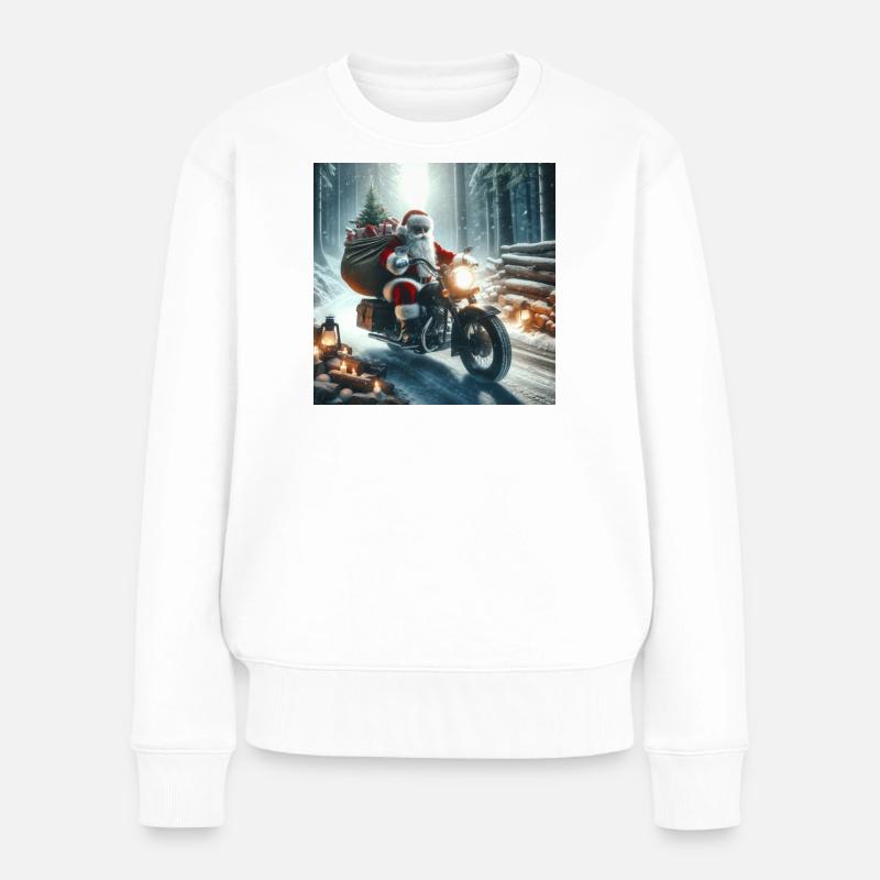 Weihnachts Design 8 - Frauen Premium Bio Pullover - Weiß