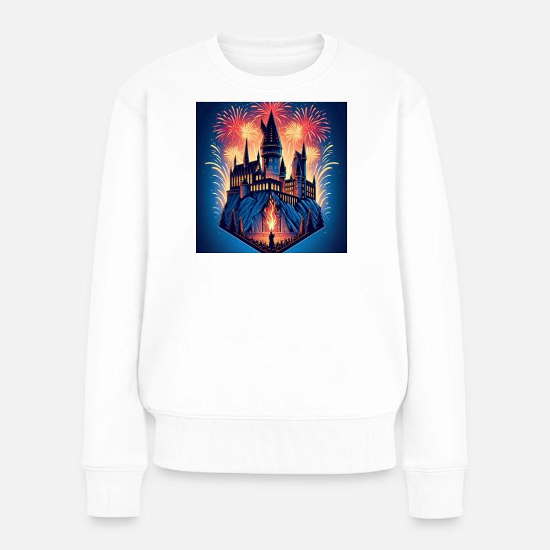 Magisches Schloss 3 - Frauen Premium Bio Pullover - Weiß