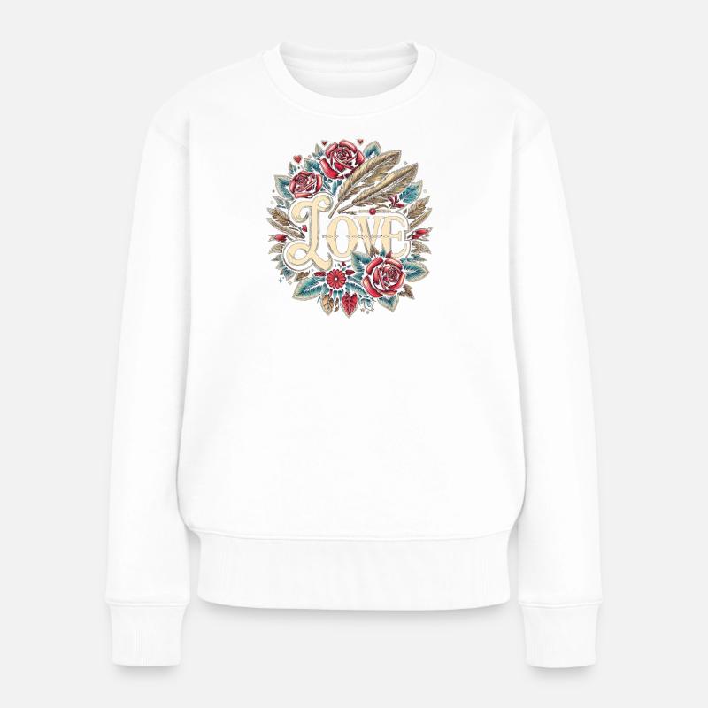 Amour - Pull Premium bio Femme - blanc