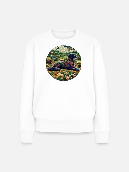 Fantasy Dogs - Frauen Premium Bio Pullover - Weiß