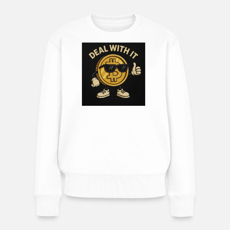 Le bitcoin - Pull Premium bio Femme - blanc