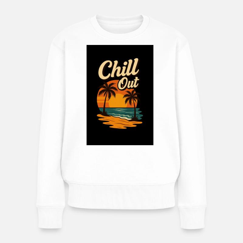ChillOut - Holyday - Frauen Premium Bio Pullover - Weiß