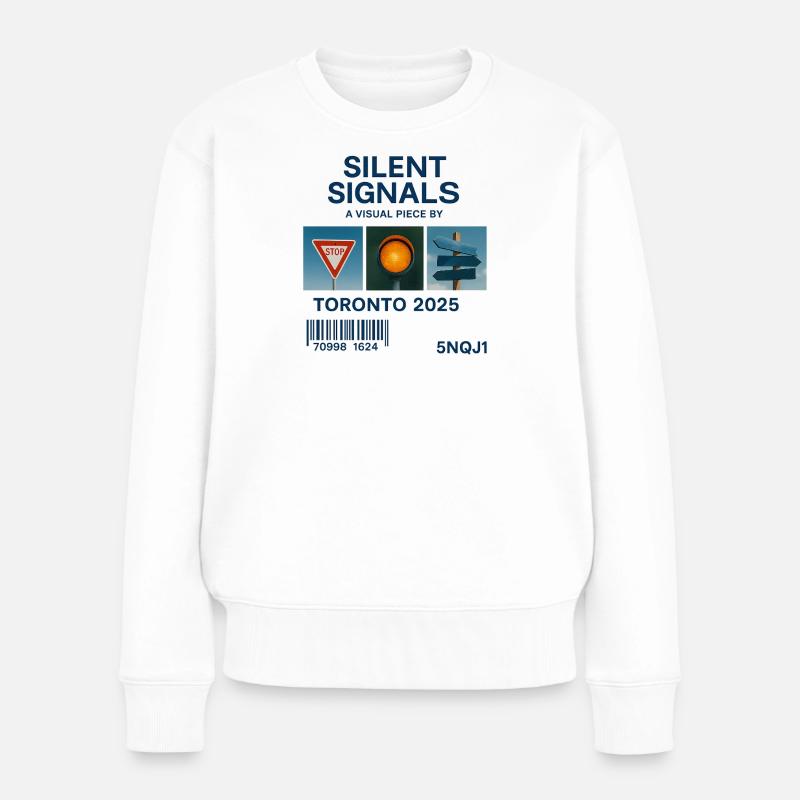 Stille Signale: Toronto 2025 - Frauen Premium Bio Pullover - Weiß