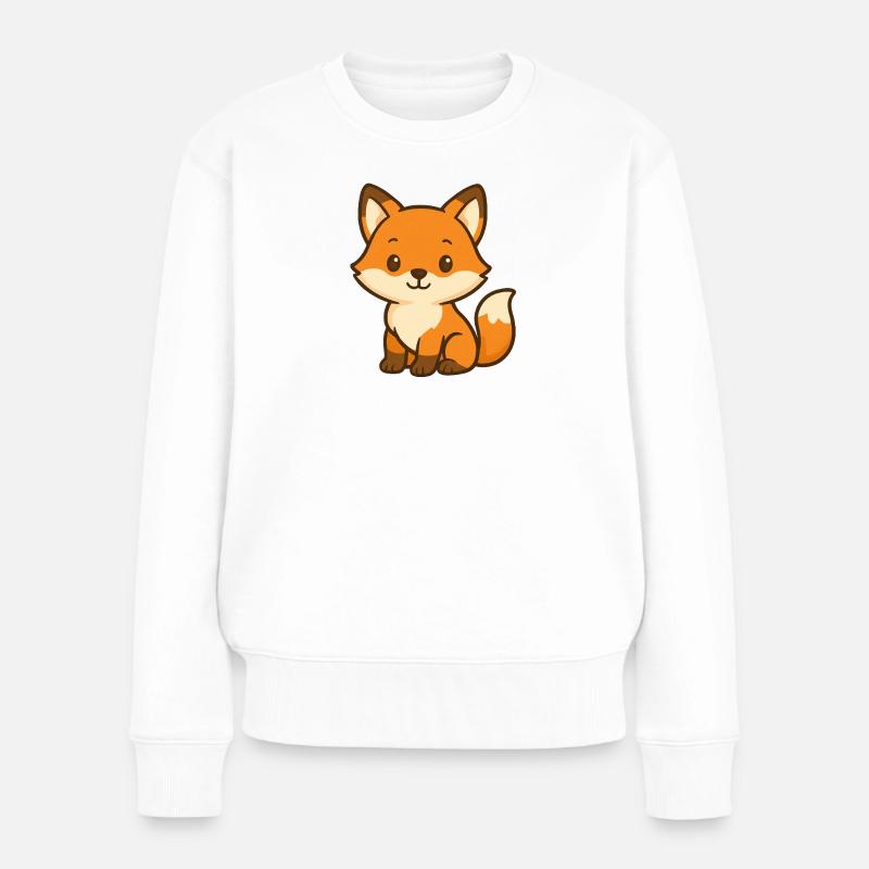 Ours renard mignon design pour enfants - Pull Premium bio Femme - blanc