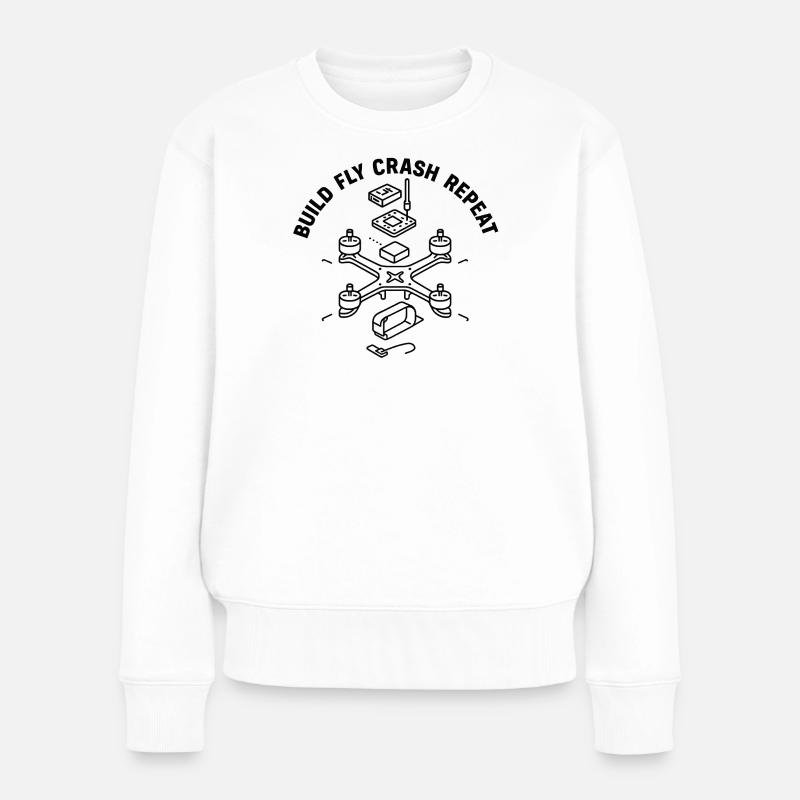 Aircraft Construction Drones Design - Women's Premium Organic Jumper - white