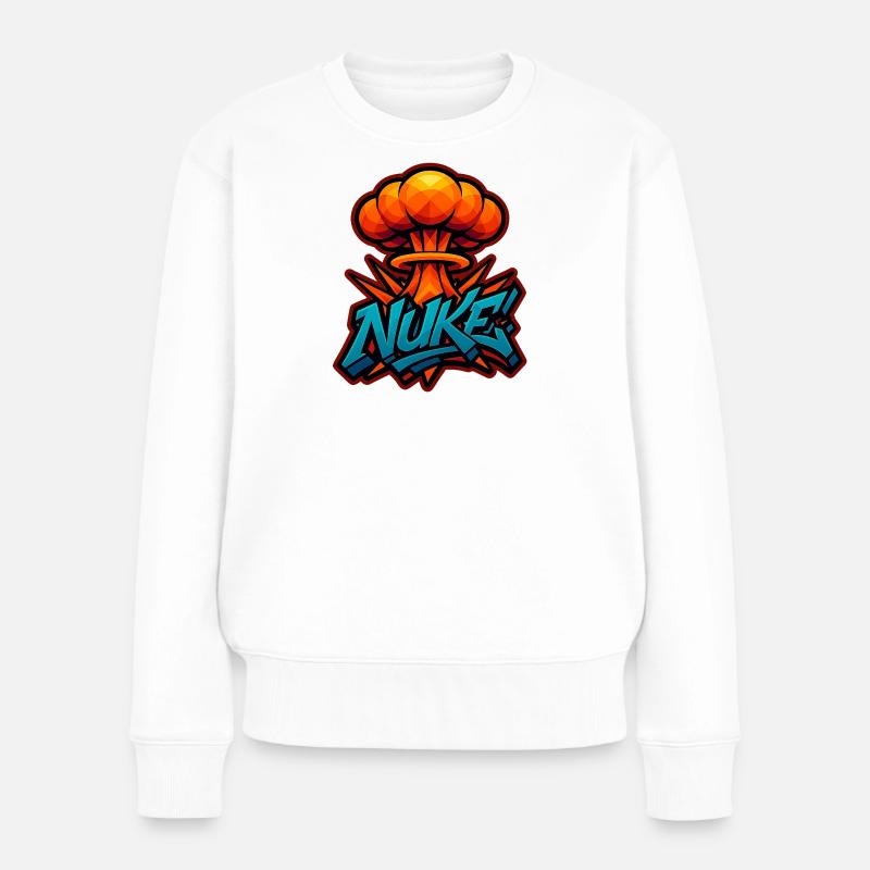 NUKE!  - Graffiti Explosion | exclusive Design - Frauen Premium Bio Pullover - Weiß