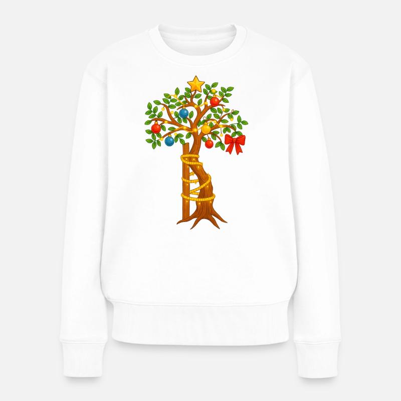 Le petit sapin d’Andry à Noël - Pull Premium bio Femme - blanc