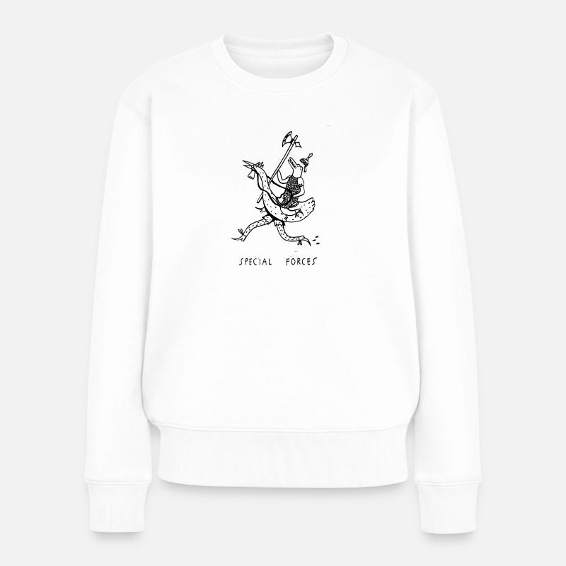 SPECIAL_FORCES - Frauen Premium Bio Pullover - Weiß