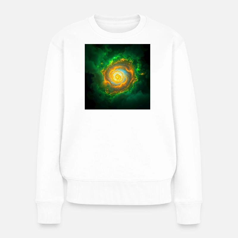 Galaxie Spirale Néon - Pull Premium bio Femme - blanc
