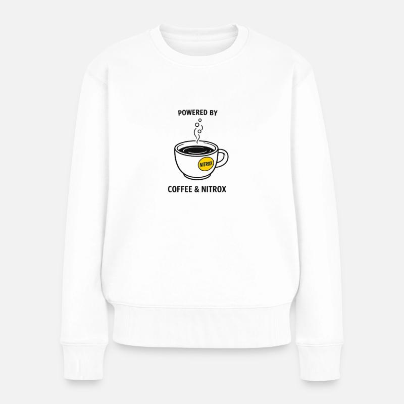 Coffee&Ean - Frauen Premium Bio Pullover - Weiß