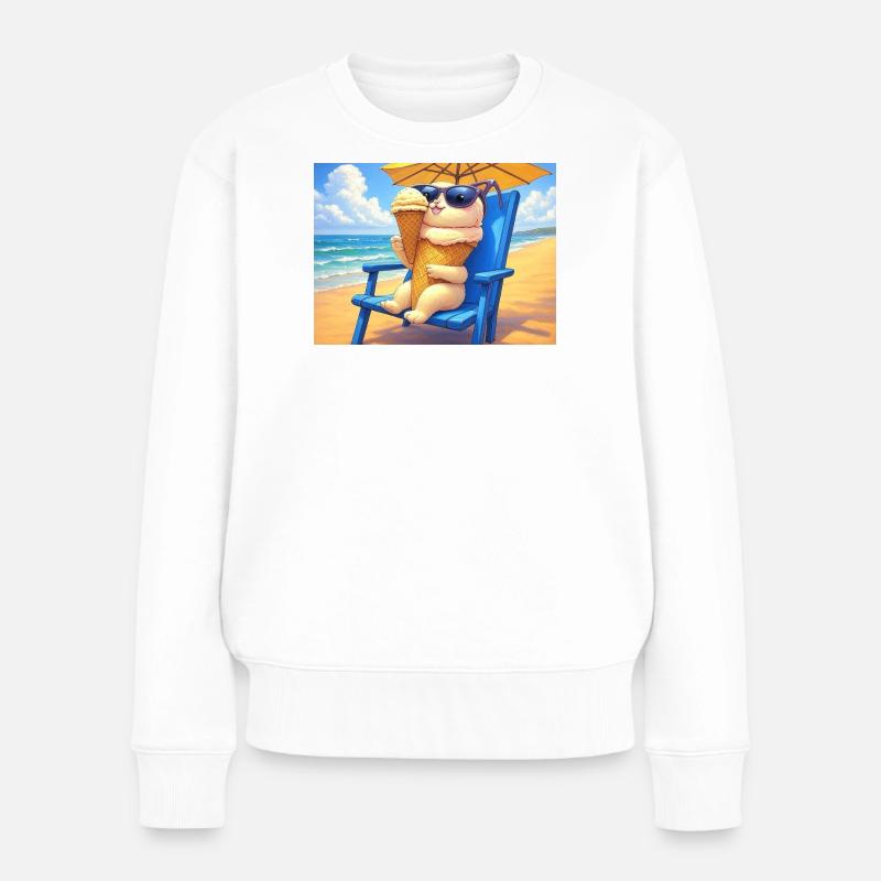 Strand Bunny Eiscreme Sonnenbrille - Pull Premium bio Femme - blanc