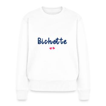bichette - Pull Premium bio Femme - blanc - Devant - Julia (174cm)