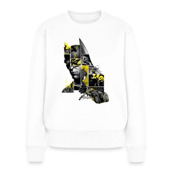 Batman 80 Jahre Action Batmobil - Frauen Premium Bio Pullover - Weiß - Vorne - Julia (174cm)