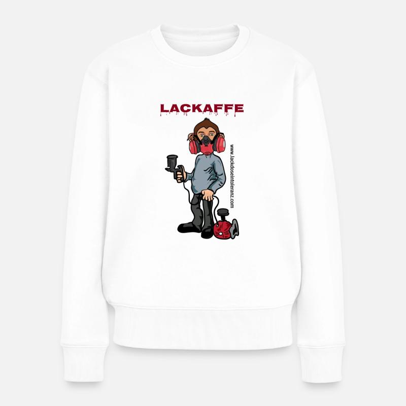 Lackaffe Lackierer - Frauen Premium Bio Pullover - Weiß