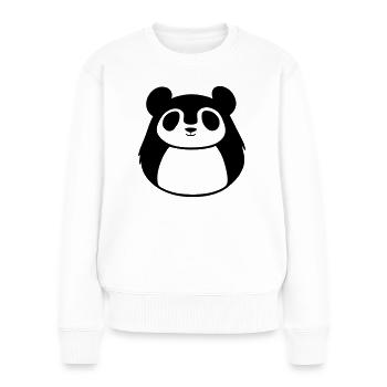Panda - Frauen Premium Bio Pullover - Weiß - Vorne - Julia (174cm)