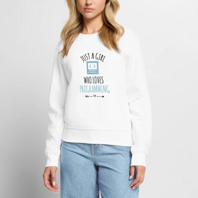 Programmiererin Coding Mädchen Programmieren Frauen Premium Bio Pullover