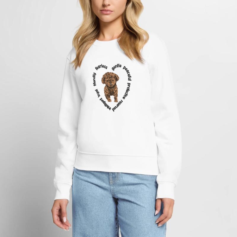 Cavapoo amoureux de chiens Cavoodle Mama Cavapoo Pull Premium bio Femme